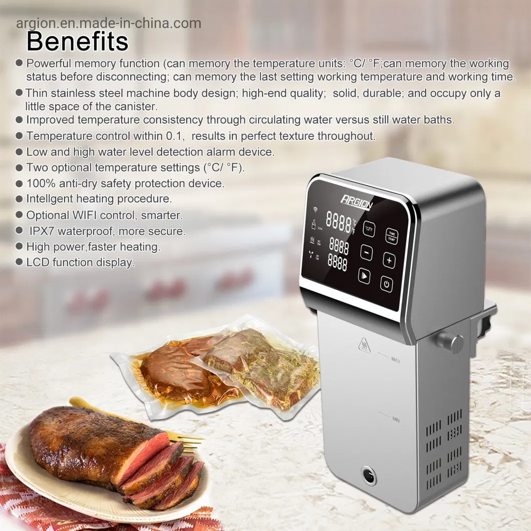 Kitchen Equipment Commercial 2300W Immersion Slow Sous Vide Cooker with WiFi Control