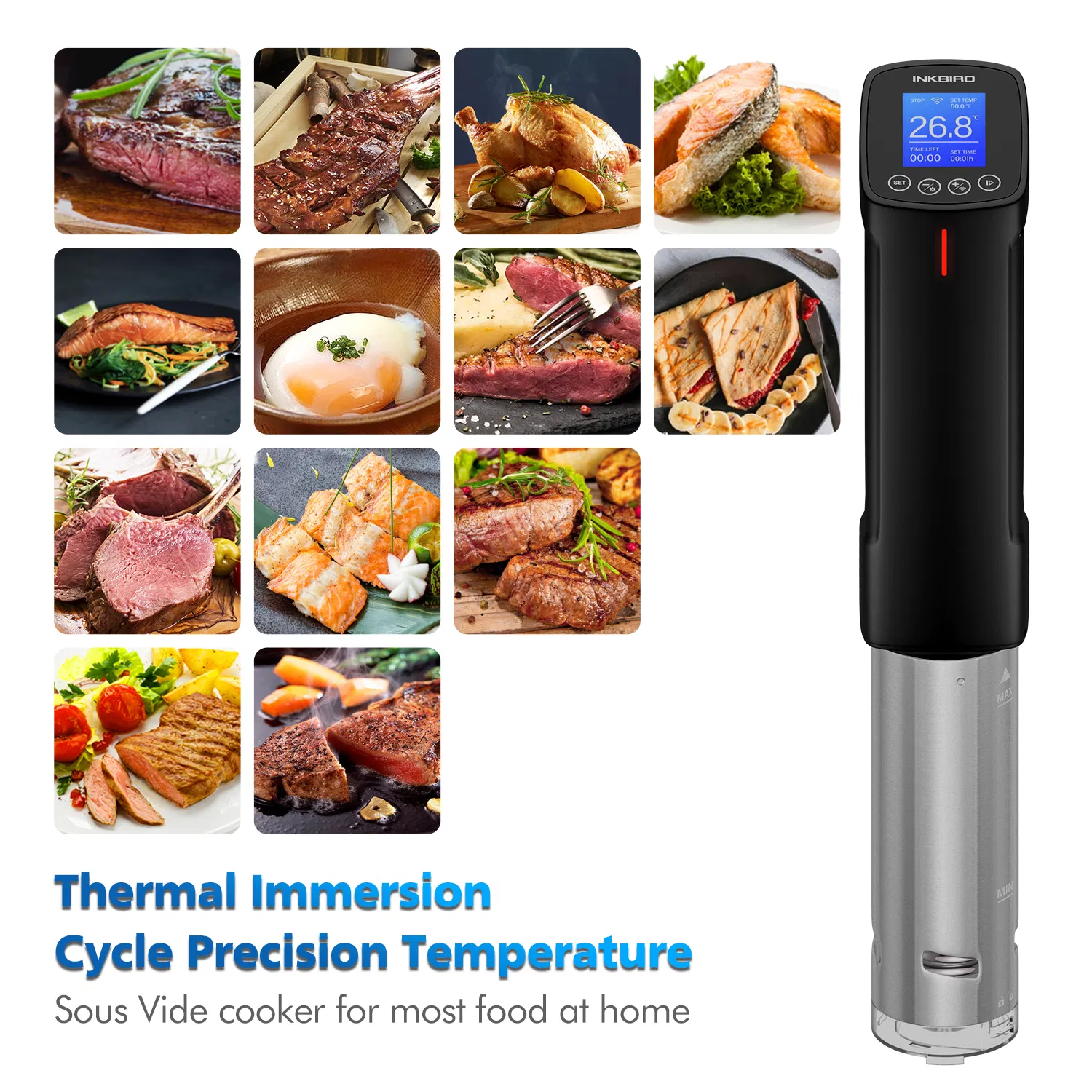 Inkbird Isv-100W Wireless Control Fast Heating WiFi Sous Vide Cooker