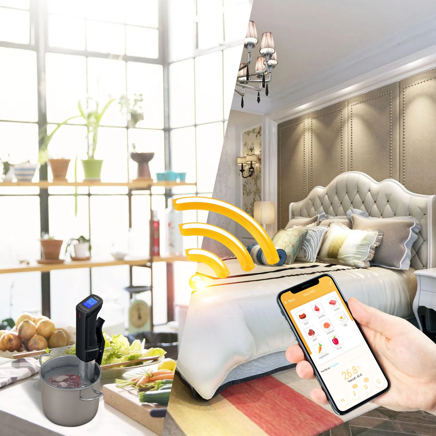 Inkbird Isv-100W Wireless Control Fast Heating WiFi Sous Vide Cooker