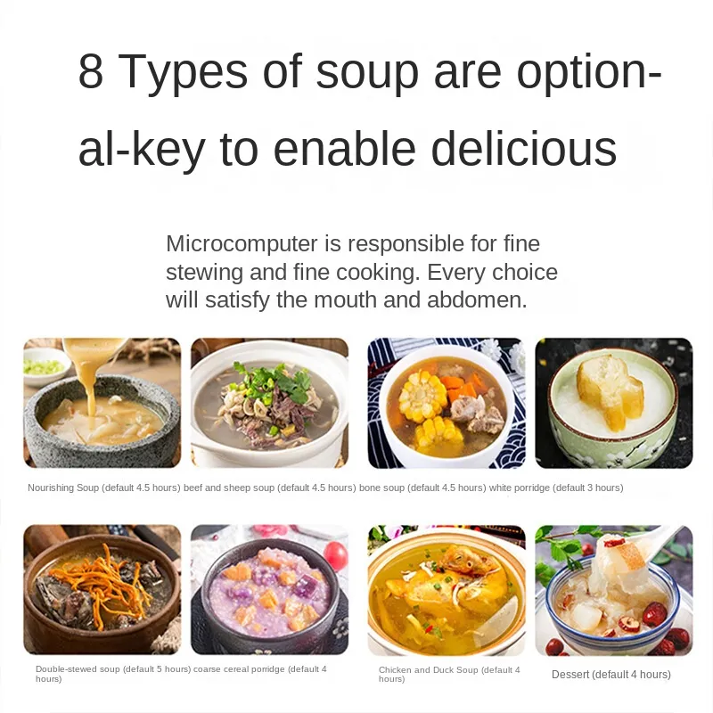 Tonze 2L Ceramic Inner Pot Multi-Function Timer Smart Slow Cooker