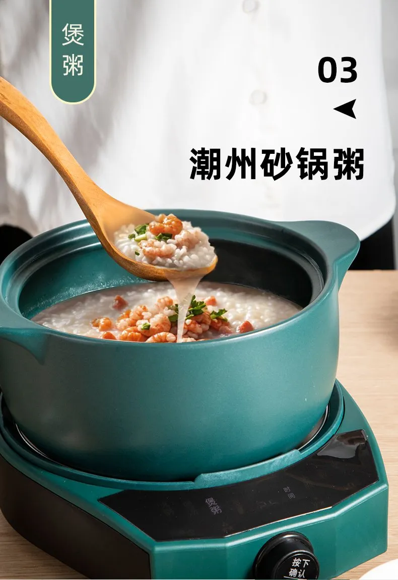 Versatile Electric Hot Pot and Slow Cooker 1000W High-Power Ceramic Soup Pot