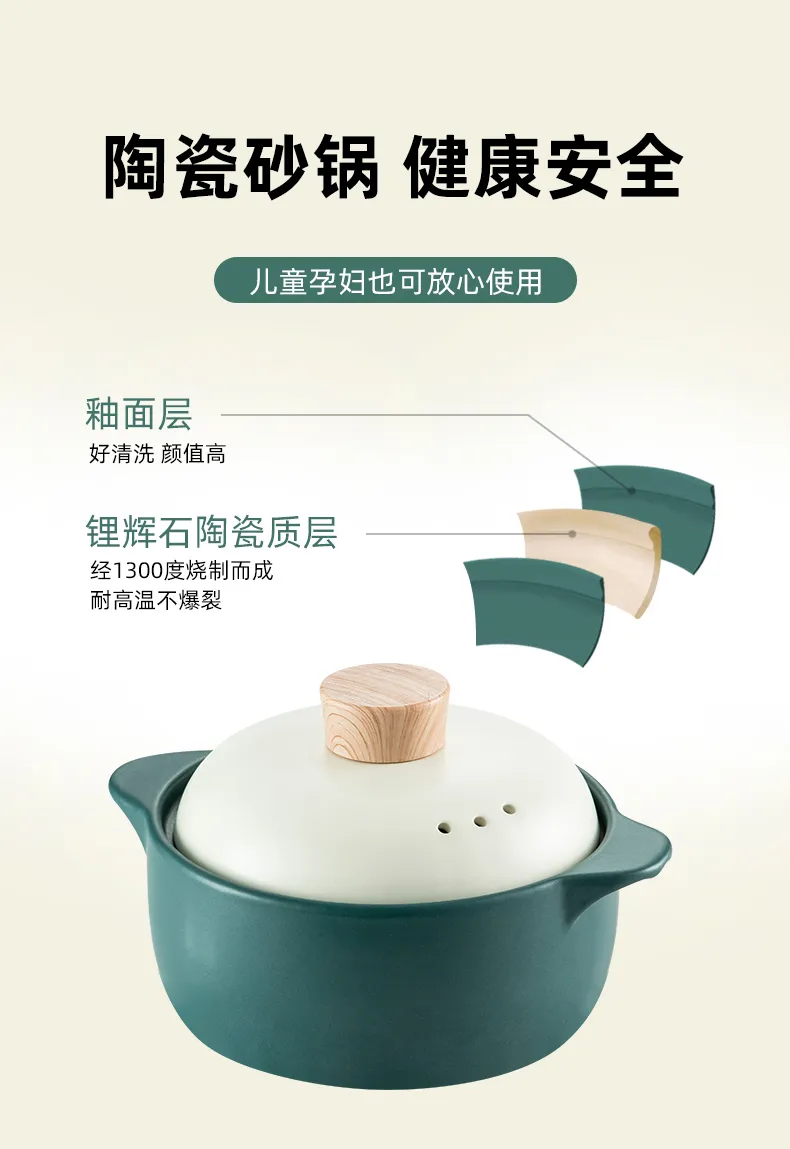 Versatile Electric Hot Pot and Slow Cooker 1000W High-Power Ceramic Soup Pot