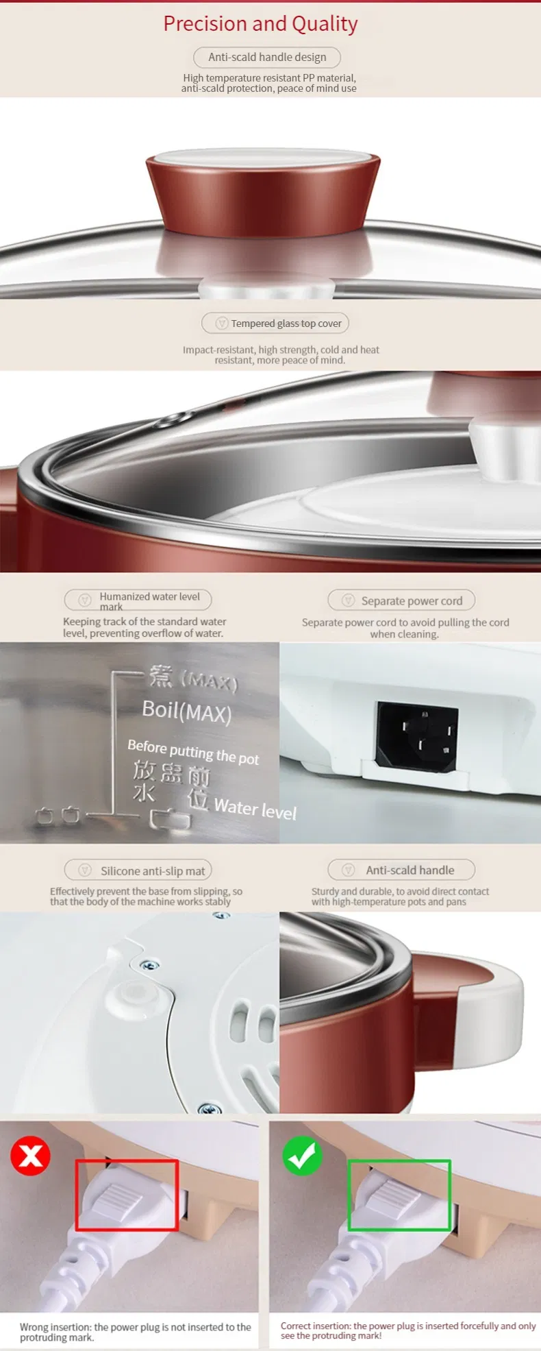 Ceramic Muti Inner Pot Electric Bone Boiler Chicken Soup Maker Slow Cooker