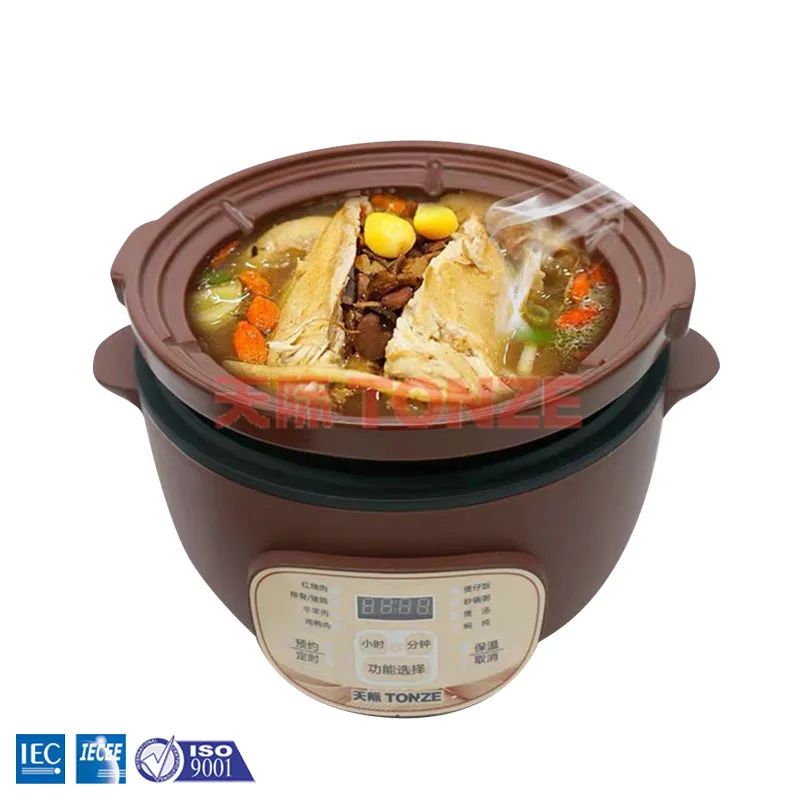Clay Pot Rice Cooker Purple Sand Slow Cooker Soup Stew Cooker