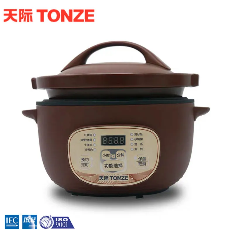 Clay Pot Rice Cooker Purple Sand Slow Cooker Soup Stew Cooker