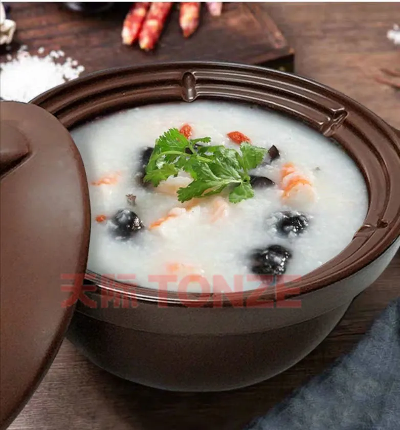 Clay Pot Rice Cooker Purple Sand Slow Cooker Soup Stew Cooker