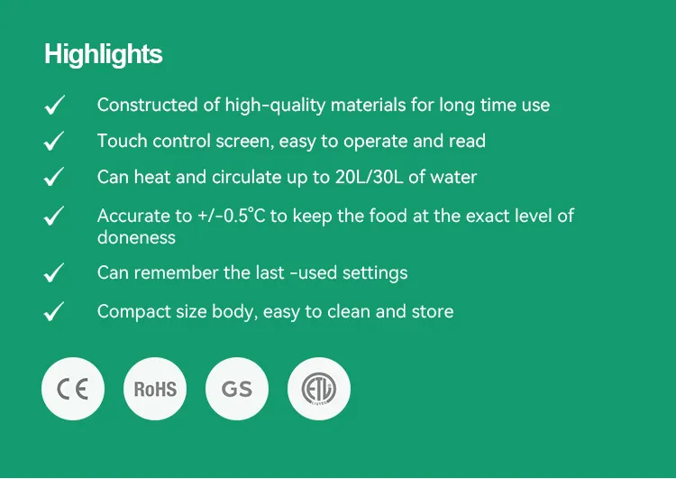 Sv84s Sous Vide Cooker with Big Power