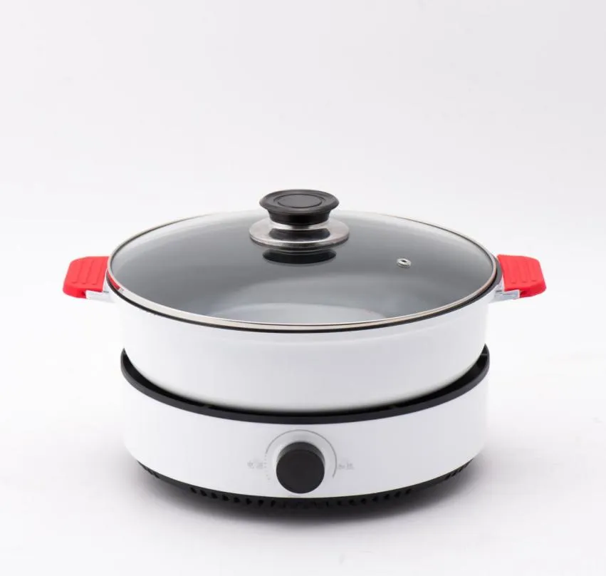 180W Slow Cooker with 3 Individual Ceramic Pots for Home