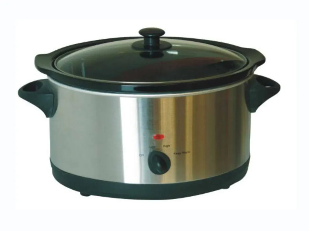 330W 5.5L Slow Cooker with Glid Glass for Homeuse