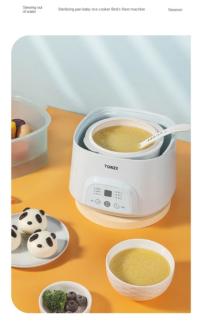 Water Stewing Baby Congee Baby Porridge Cooker Egg Steamer Slow Cooker