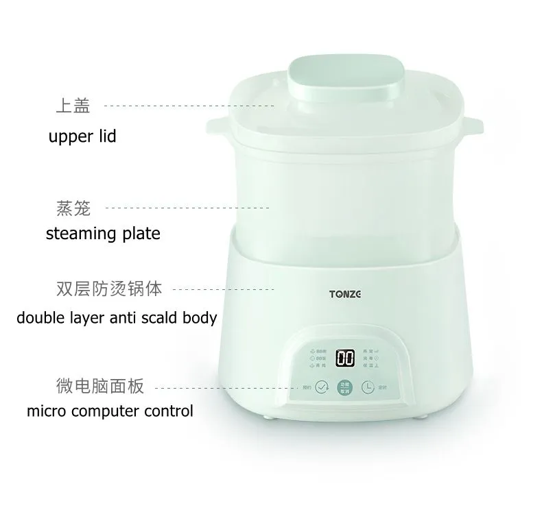 Multi Functions Slow Cooker Baby Bottle Sterilization and Food Steamer