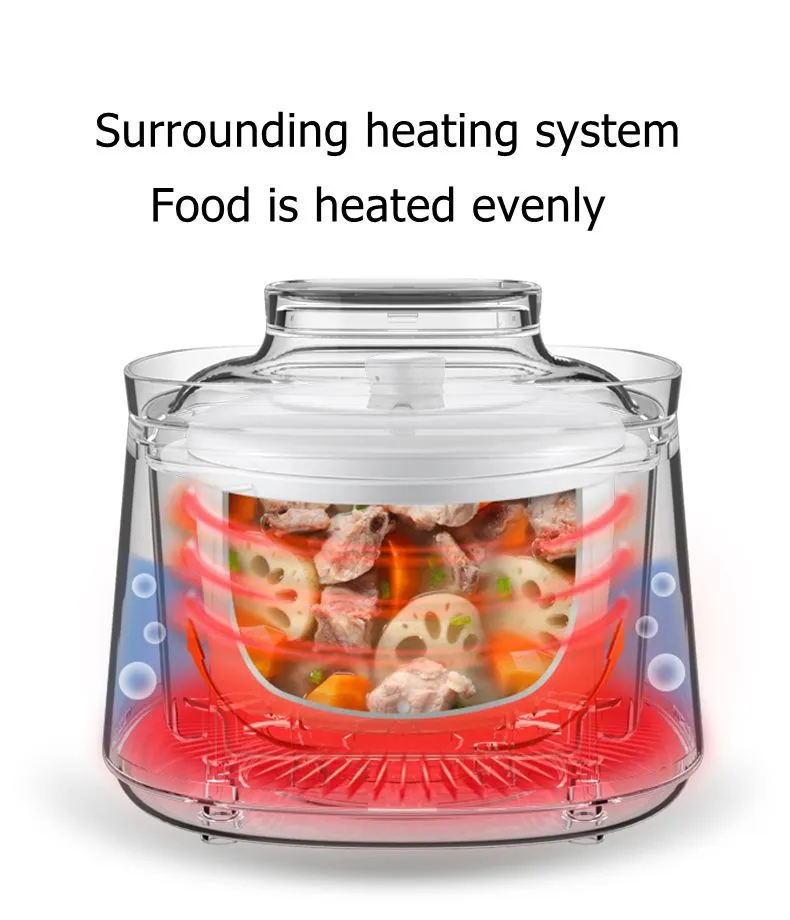 Multi Functions Slow Cooker Baby Bottle Sterilization and Food Steamer