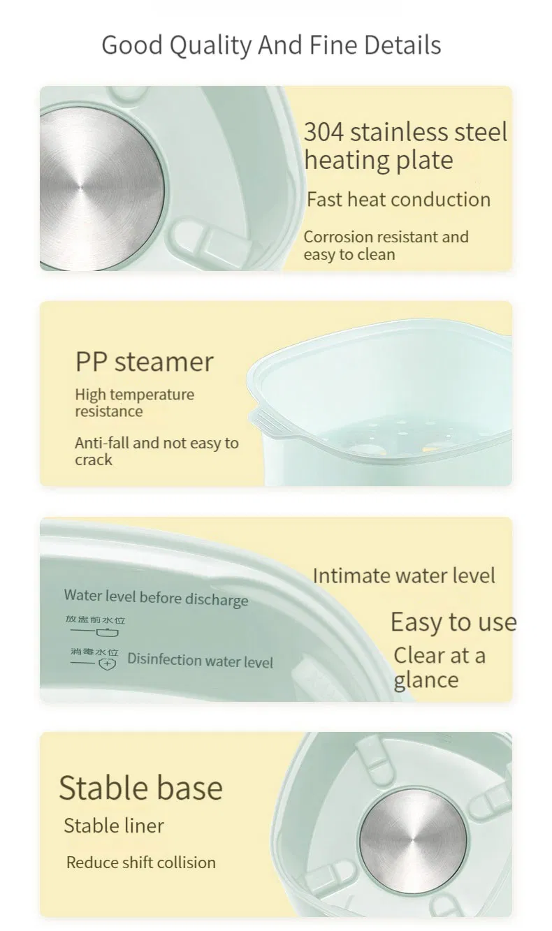 Multi Functions Slow Cooker Baby Bottle Sterilization and Food Steamer