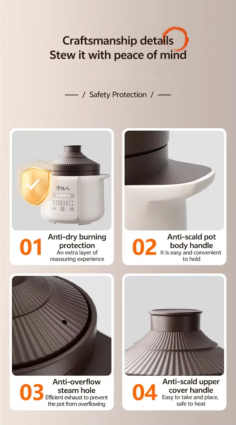 Smart Electric Stew Pot for Quick Boiling and Cooking