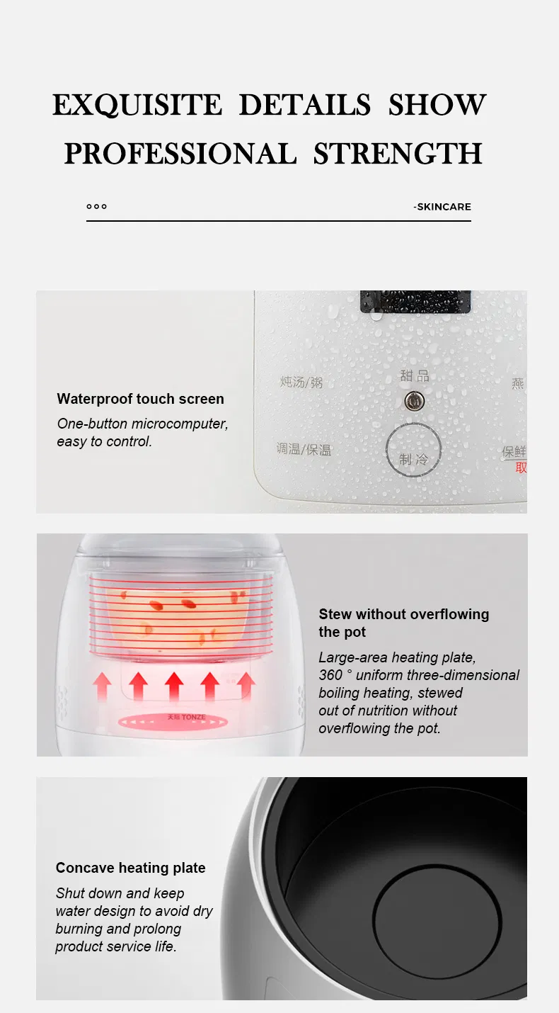 OEM 0.7L Small Slow Cooker Birdnest Dessert Soup Maker Multicooker Water Stew Pot