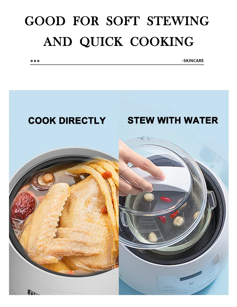 OEM 0.7L Small Slow Cooker Birdnest Dessert Soup Maker Multicooker Water Stew Pot