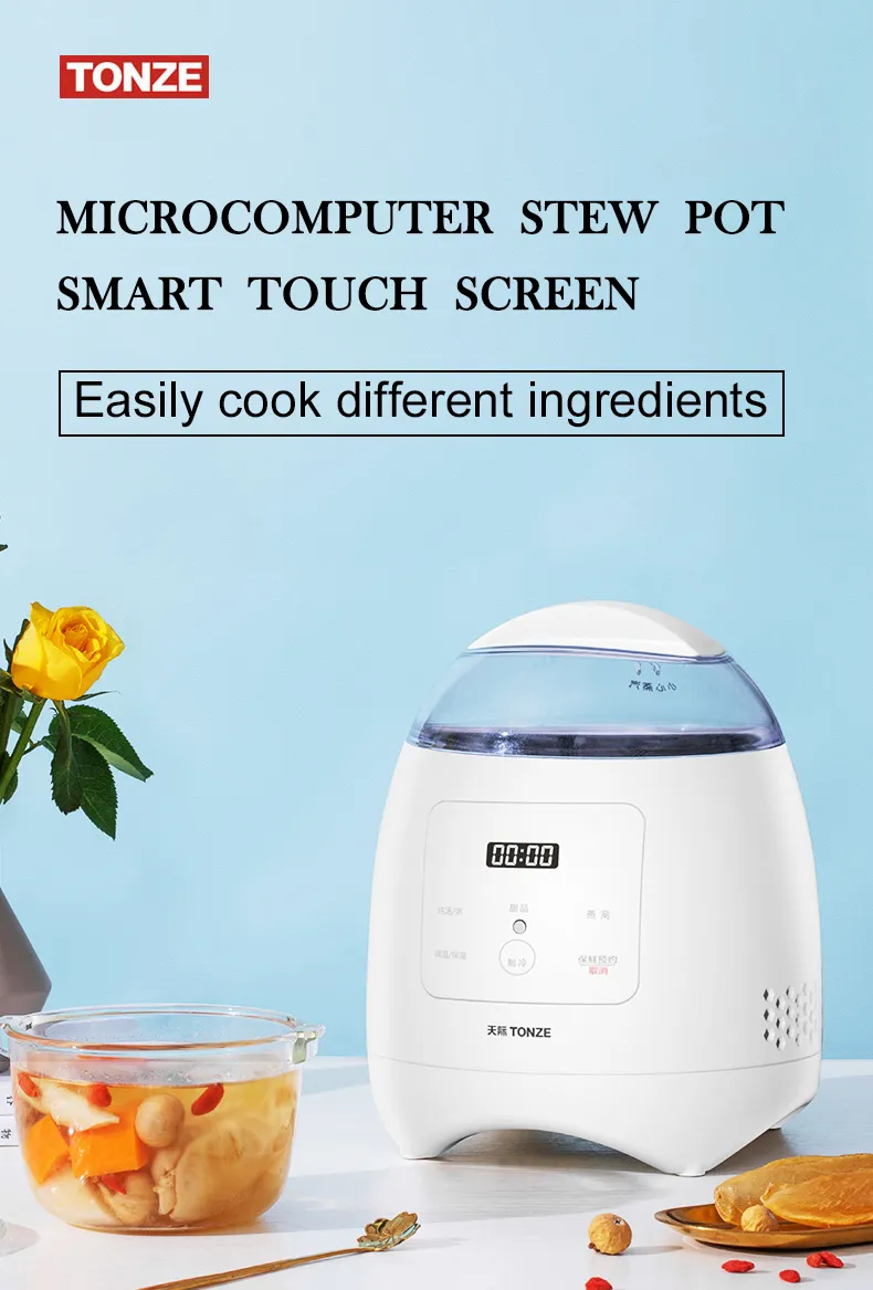 OEM 0.7L Small Slow Cooker Birdnest Dessert Soup Maker Multicooker Water Stew Pot