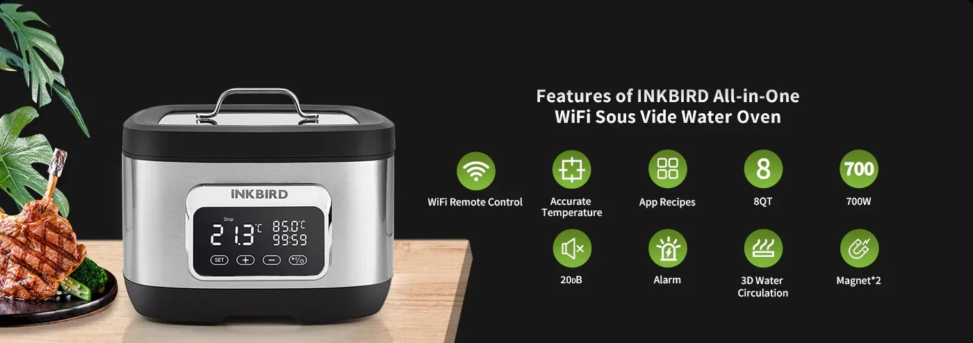 Inkbird Isv-500W Slow Cooker Electric Crok Pot Sous Vide Cooker for Kitchen