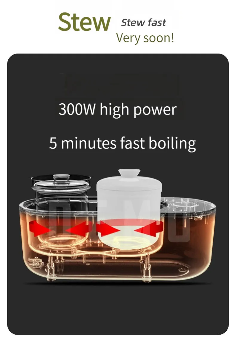 Baby Double-Stacked Stockpot Electric Mini Slow Cooker