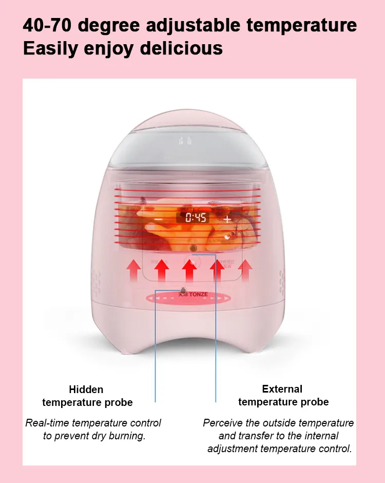 Tonze 0.7L Micro Computer Digital Slow Cooker OEM Bird's Nest Maker Simmer Slow Cooker