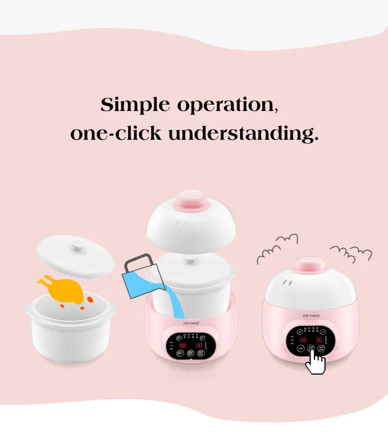 Micro Computer Mini Baby Food Porridge Making Machine Slow Cooker