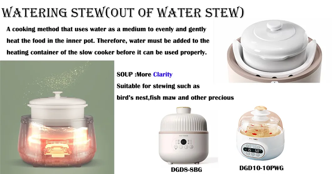 Egg Steamer Portable Mini Slow Cooker for Stew Soup and Porridge Slow Cooker