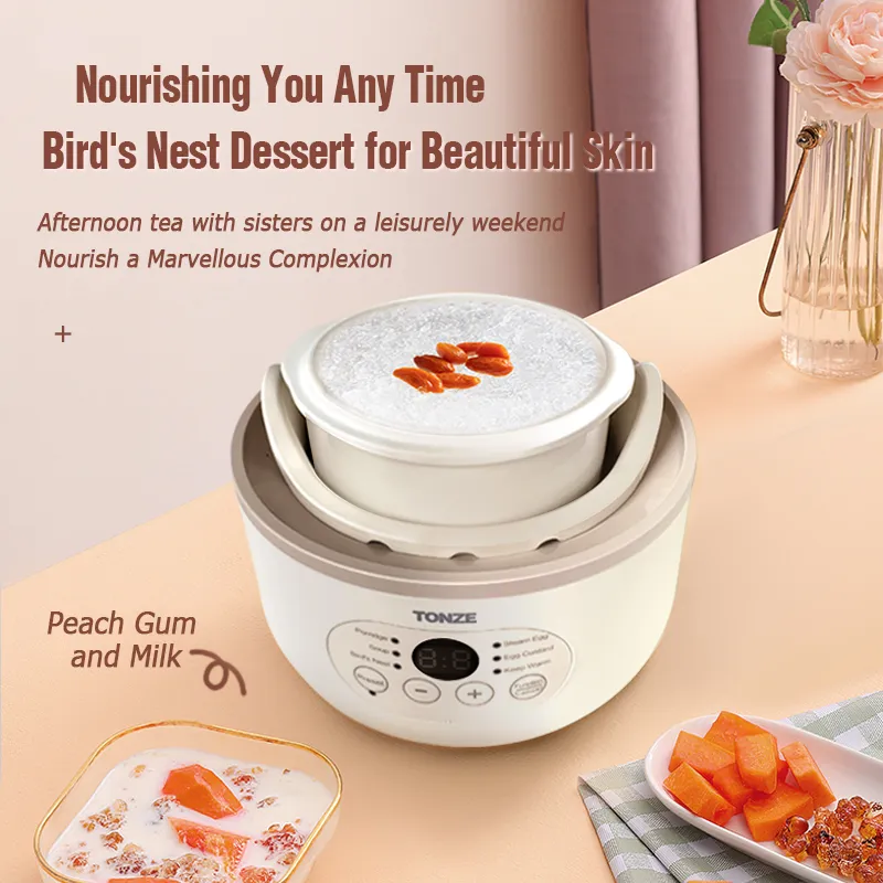 Egg Steamer Portable Mini Slow Cooker for Stew Soup and Porridge Slow Cooker