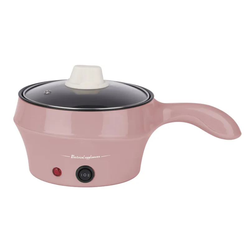 Multipurpose Round Cooker Shabu Noodle Non Stick Student Mini Electric Hot Cooking Pan with Steamer Frying Pan Electric Cooker