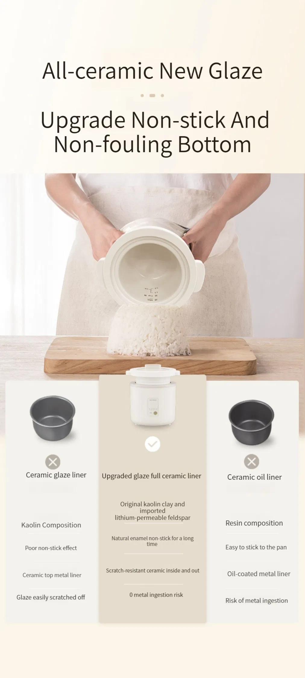 Tonze Rice Cooker Multi Funtion Soup Cooking Rice Steam Cooker