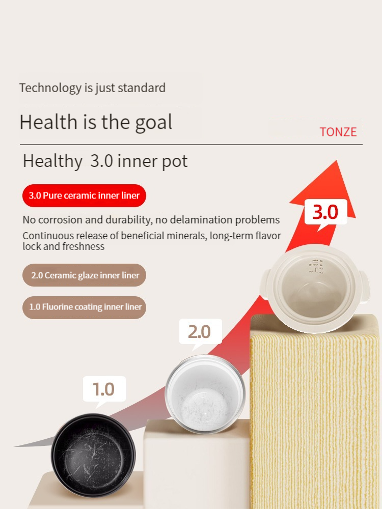 Tonze Rice Cooker Multi Funtion Soup Cooking Rice Steam Cooker