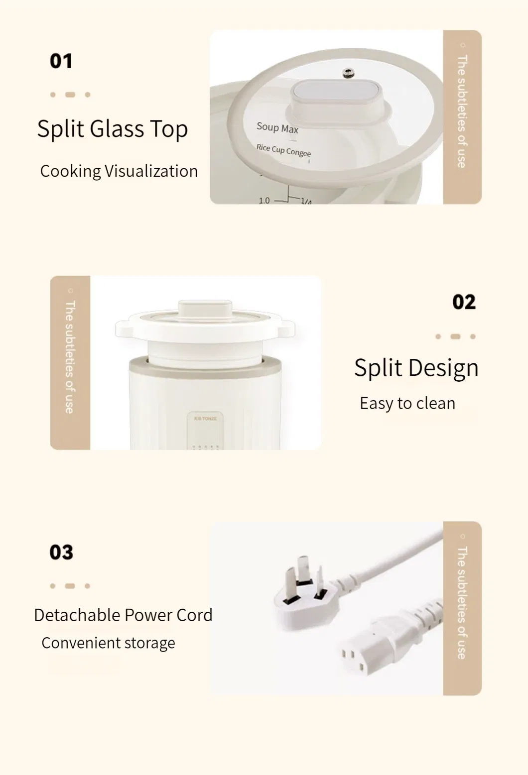 Tonze Rice Cooker Multi Funtion Soup Cooking Rice Steam Cooker