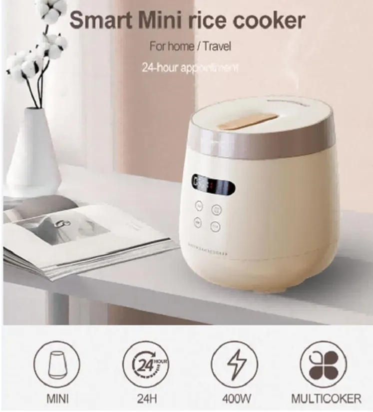 Low Sugar 1L Mini Smart Rice Cooker Portable Multi-Functional Rice Cooker