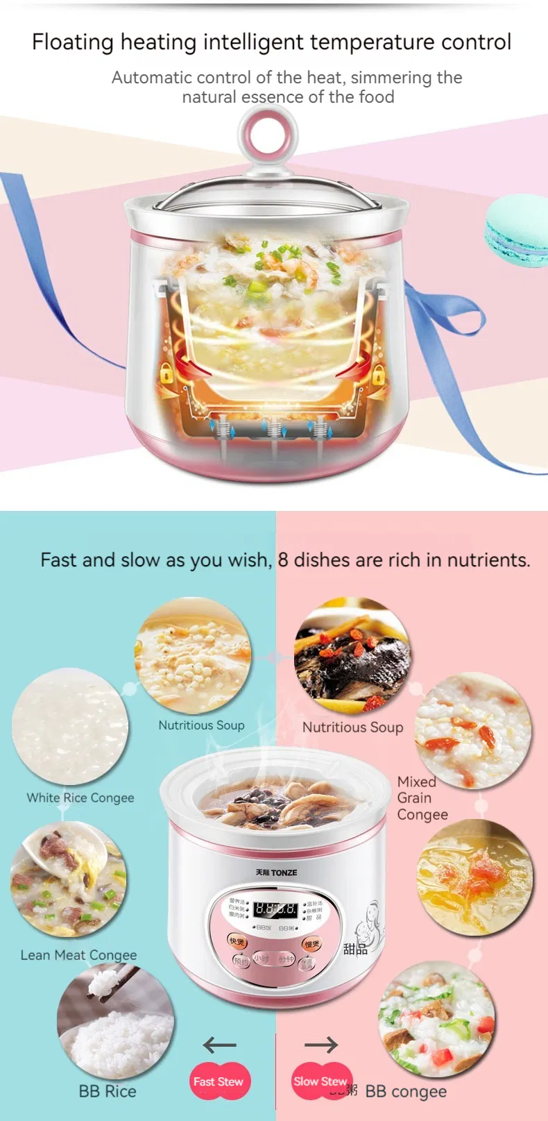 Multi Functional Baby Food Maker Lunch Slow Cooker_