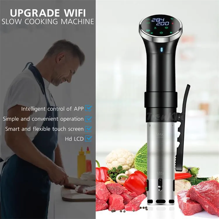 Tuya WiFi Stainless Food Grade Slow Cooker Sous Vide Stick Work with Smartlife with LED Touch Screen