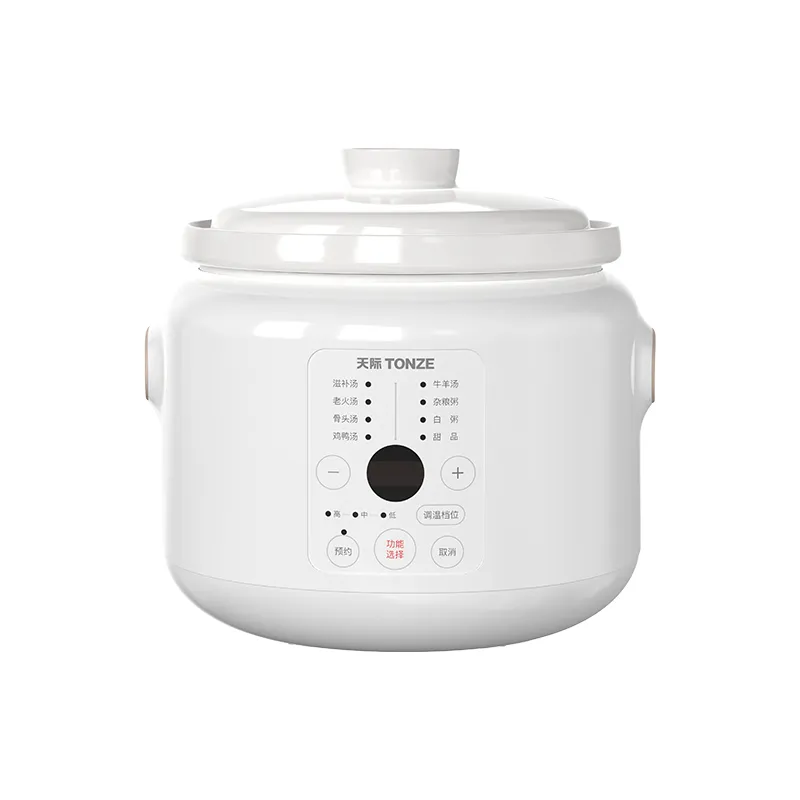2L Tonze Ceramic Pot with Timer Function Easy Slow Cooker