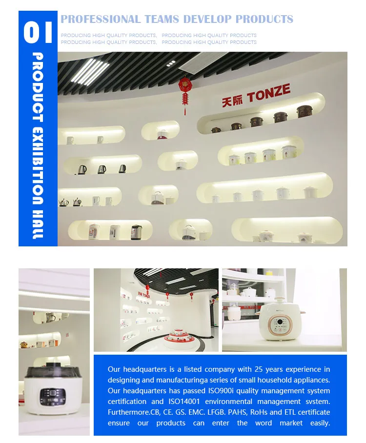 4.5L Automatic Electric 3.5 Qt Round Stainless Steel Slow Cooker