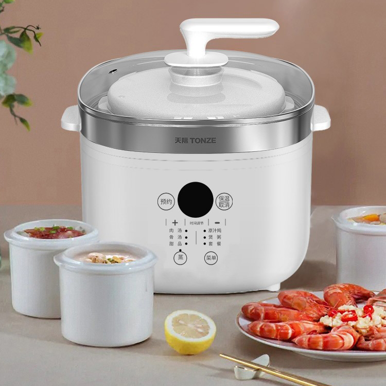 Family 2.5L Micro Computer Control Water Double Boiler Slow Cooker