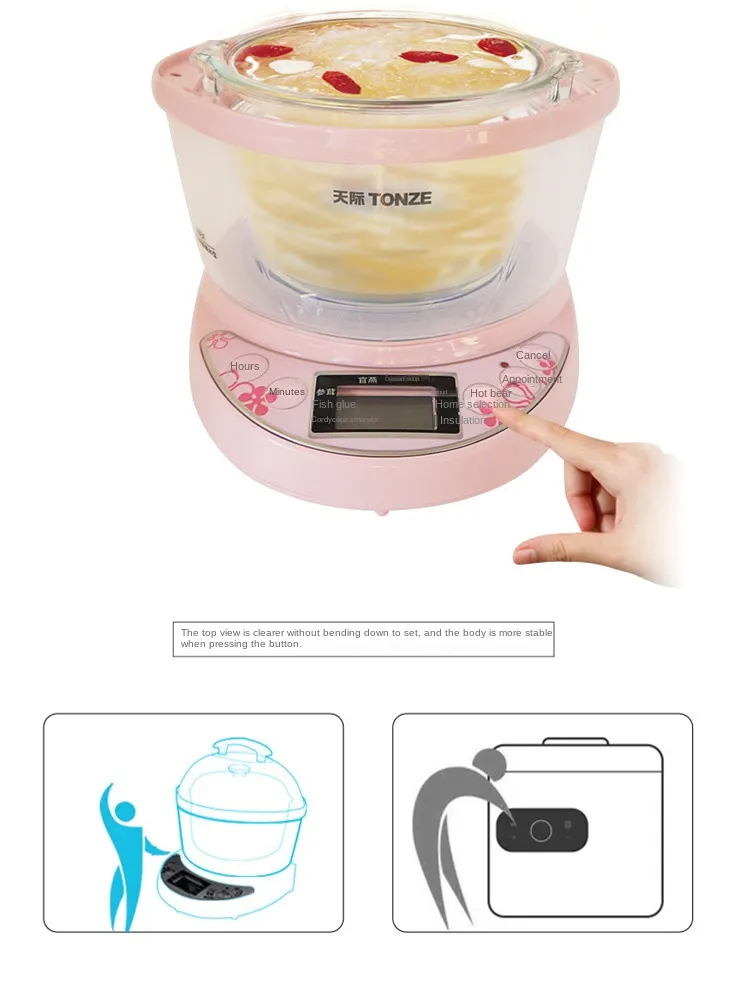 Glass Stew Pot Electric Cooker Stew Cooker Bird's Nest Cooker