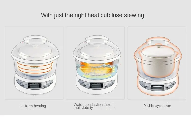 Glass Stew Pot Electric Cooker Stew Cooker Bird's Nest Cooker