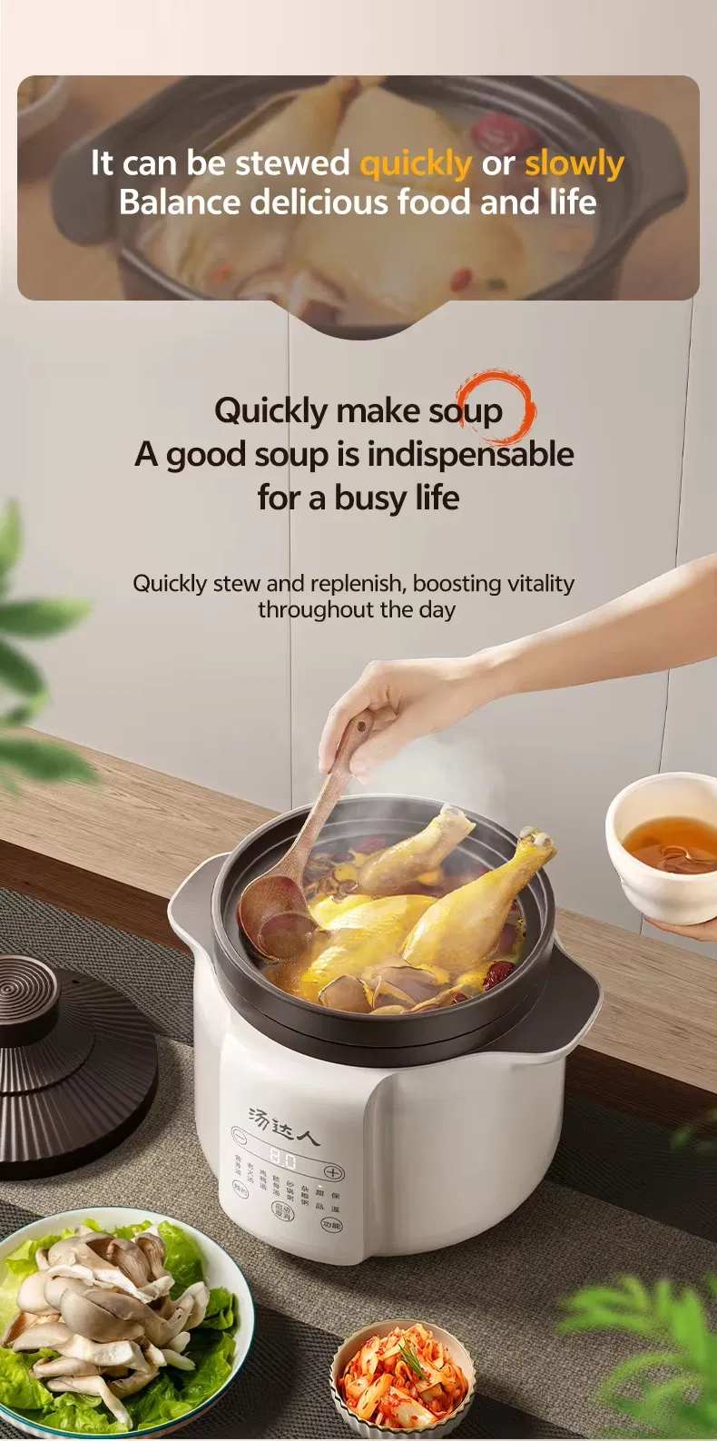 Non-Stick Stew Pot for Chicken, Duck, Fish, and Pork