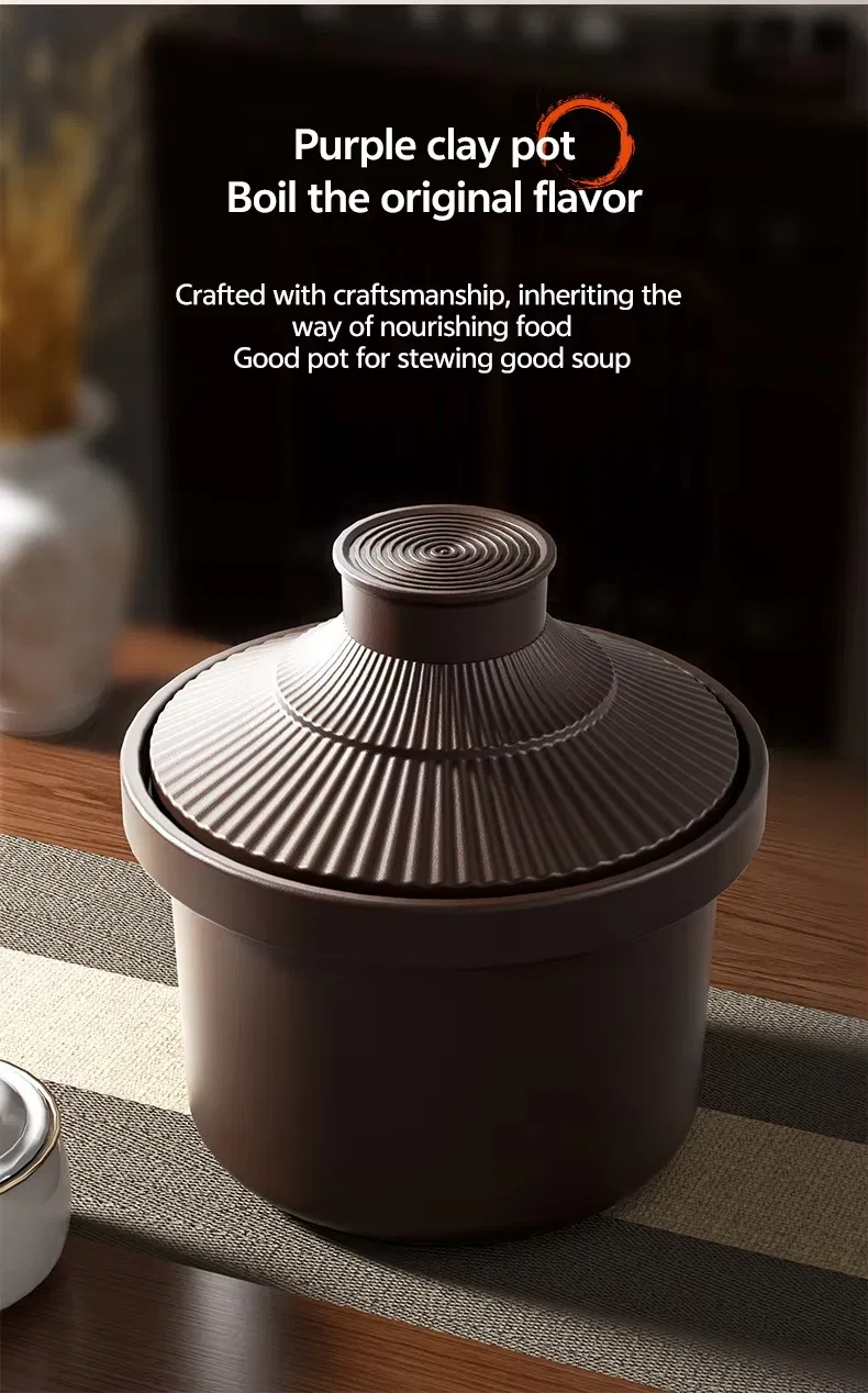 Premium Electric Purple Clay Stew Pot for Versatile Cooking