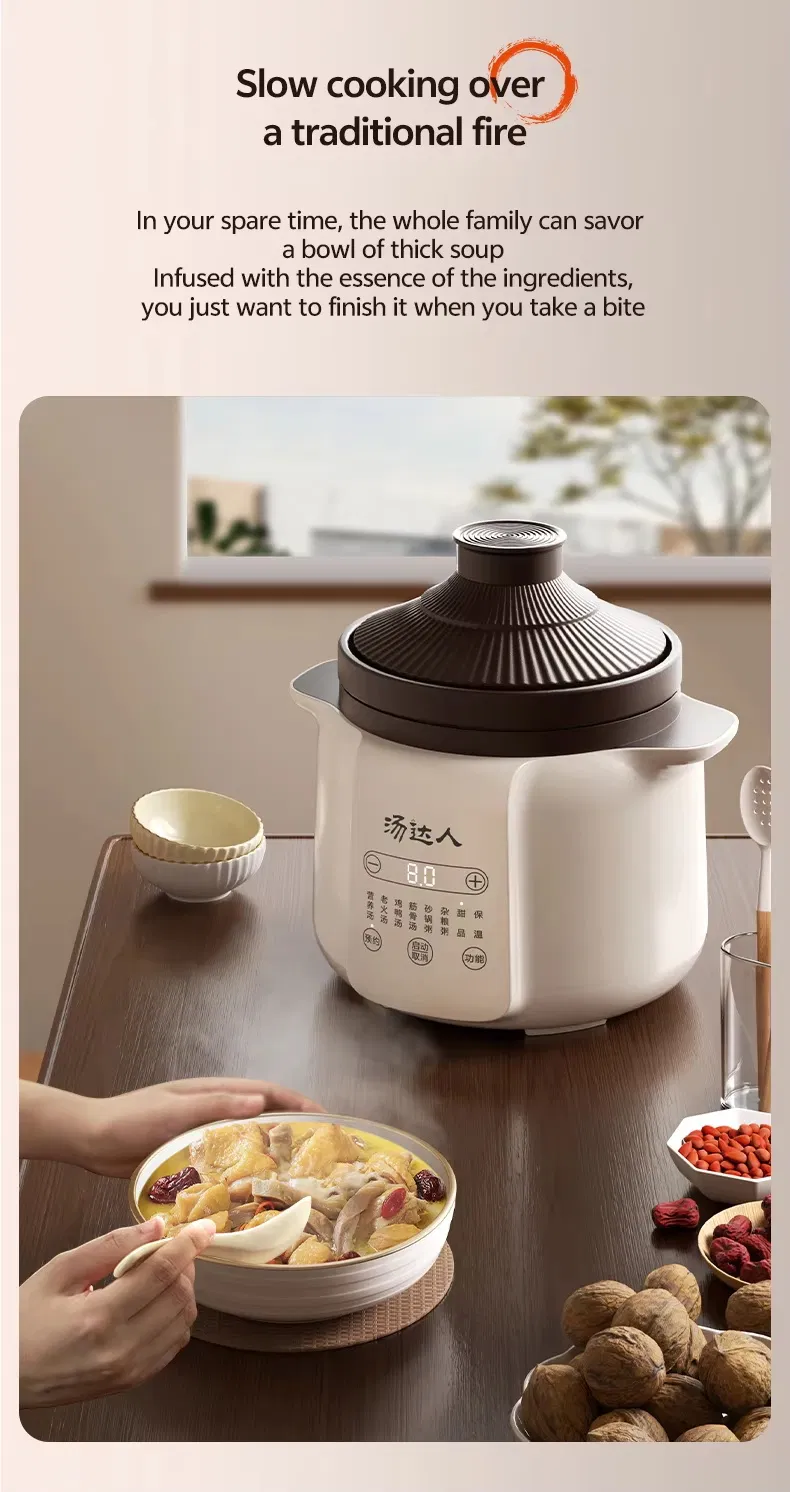 Premium Electric Purple Clay Stew Pot for Versatile Cooking