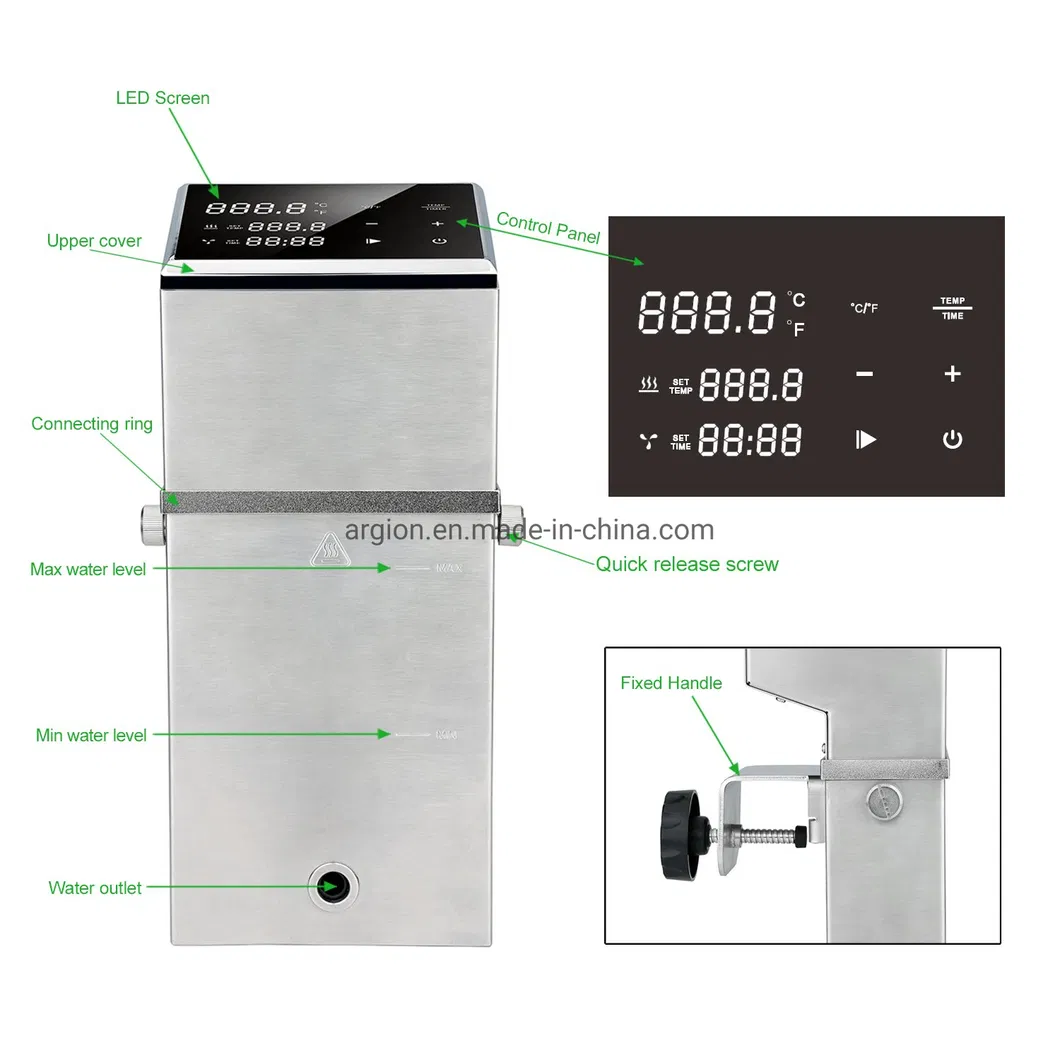 Commercial Ipx7 Waterproof Low Temperature Sous Vide Slow Cooker with Digital Display