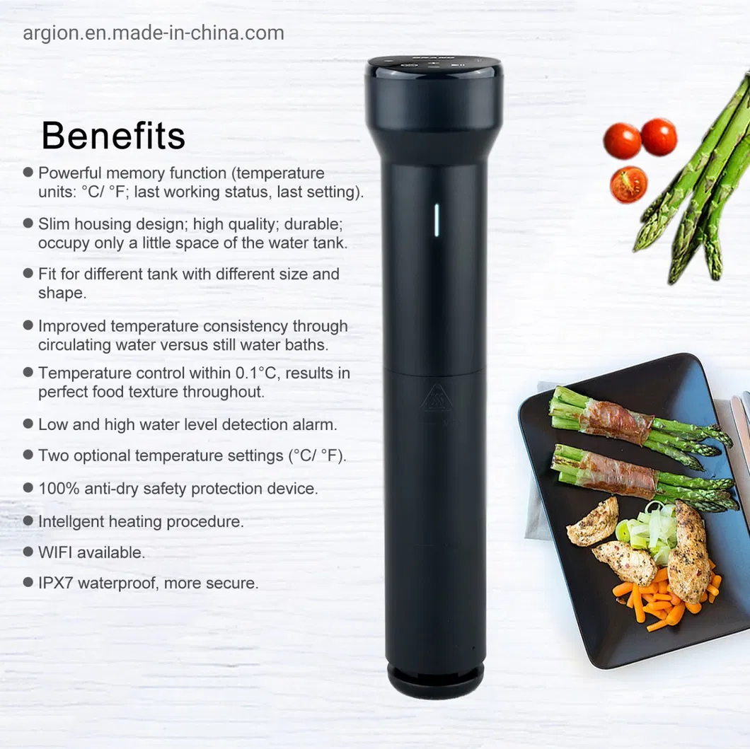 Home Use Ipx7 Waterproof Electric Slow Sous Vide Cooking Machine for Restaurant
