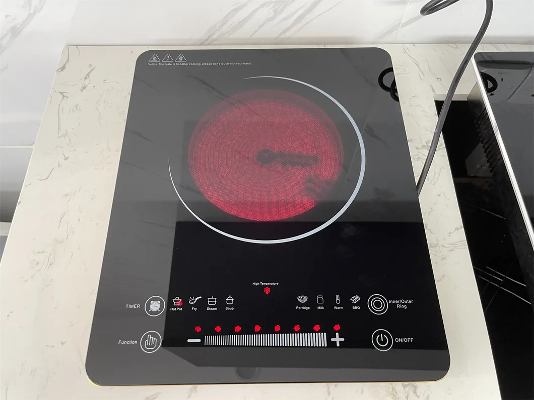 CE RoHS 2000W supler slim slide control electric infrared cooker