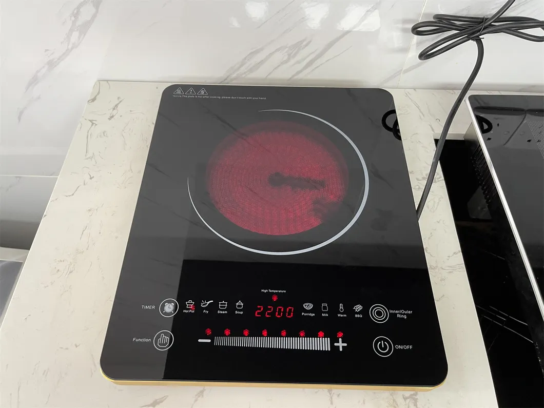 CE RoHS 2000W supler slim slide control electric infrared cooker