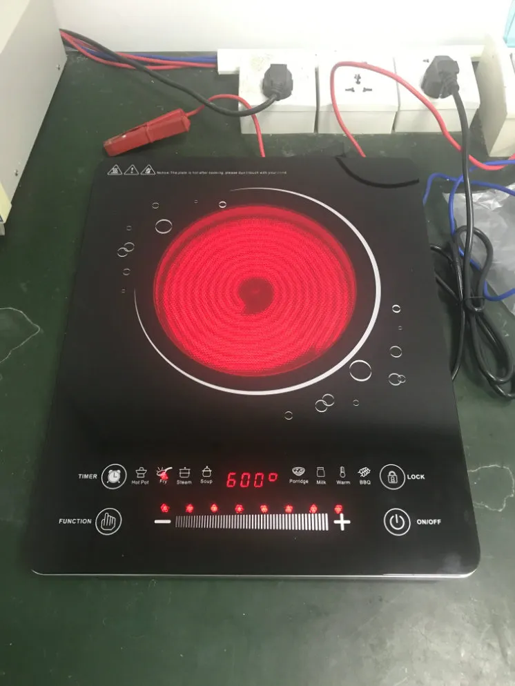 CE RoHS 2000W supler slim slide control electric infrared cooker