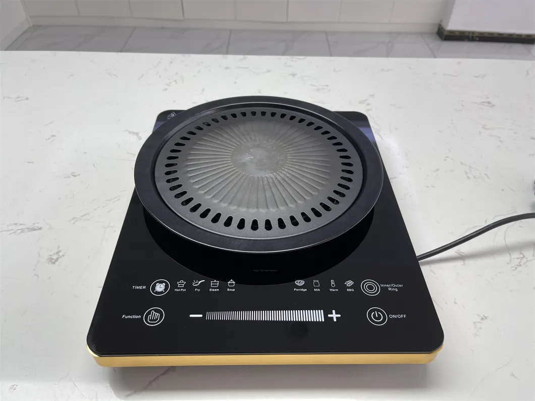 CE RoHS 2000W supler slim slide control electric infrared cooker