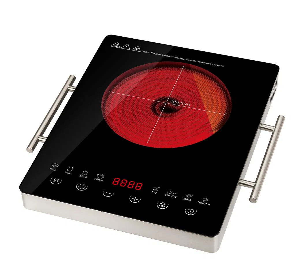 A Grade Black Crystal Electric Infrared Cooker Countertop Cooking Burner