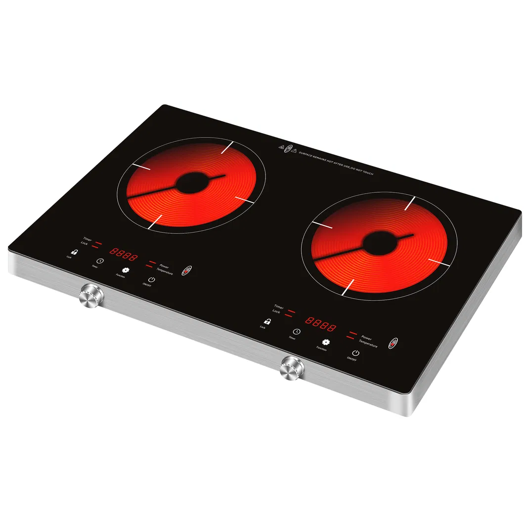Single Infrared Cooker with Strong Body Sensor Touch Control and Knob Design Suitable for Any Cooking Pots
